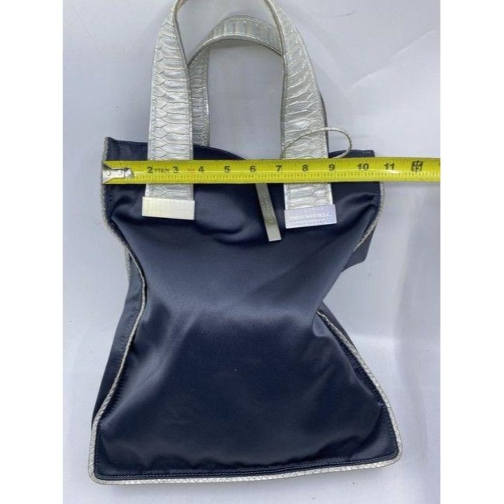 Devi Kroell Shoulder Bag Black Nylon Fabric Tote - Picture 6 of 12